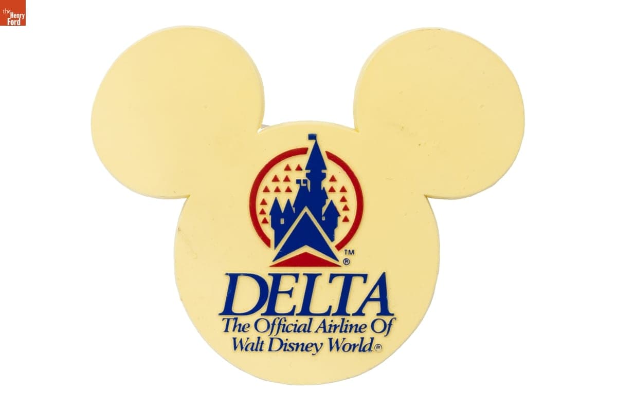 "Delta The Official Airline of Walt Disney World" Button, 1987