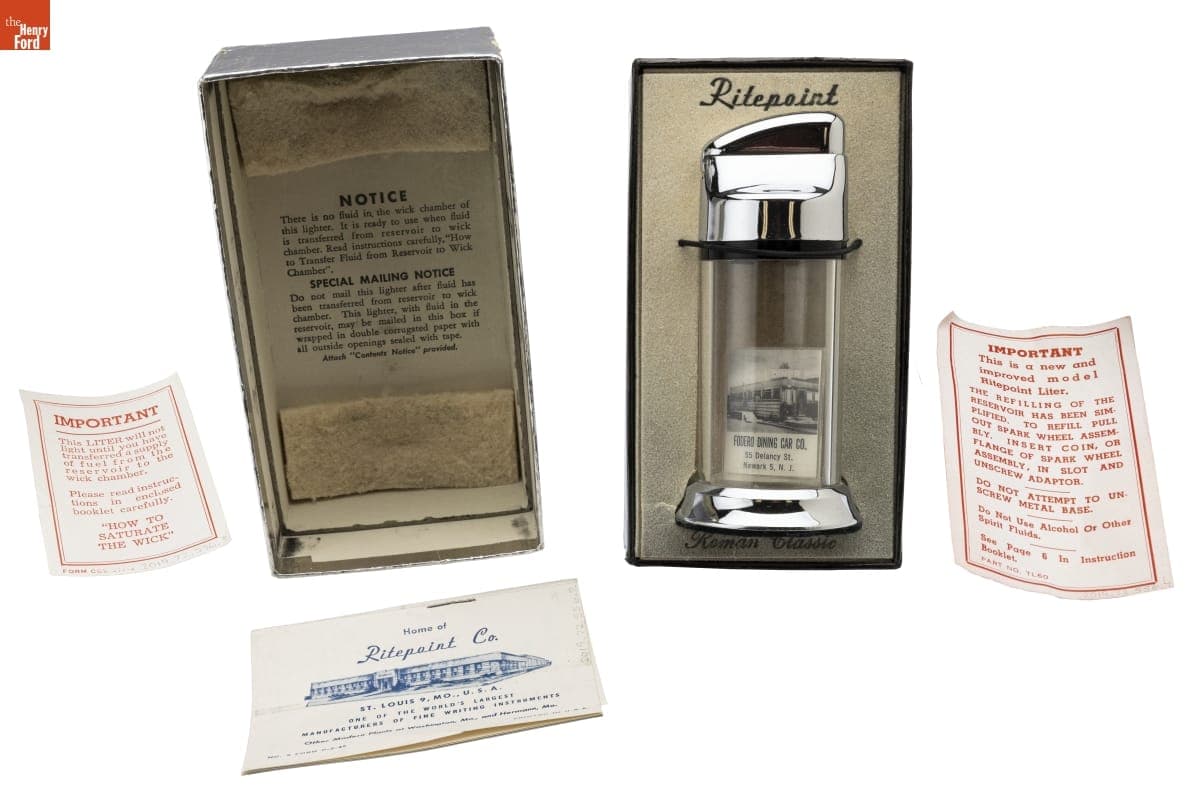 Ritepoint Liter, Customized for the Fodero Dining Car Company, circa 1952