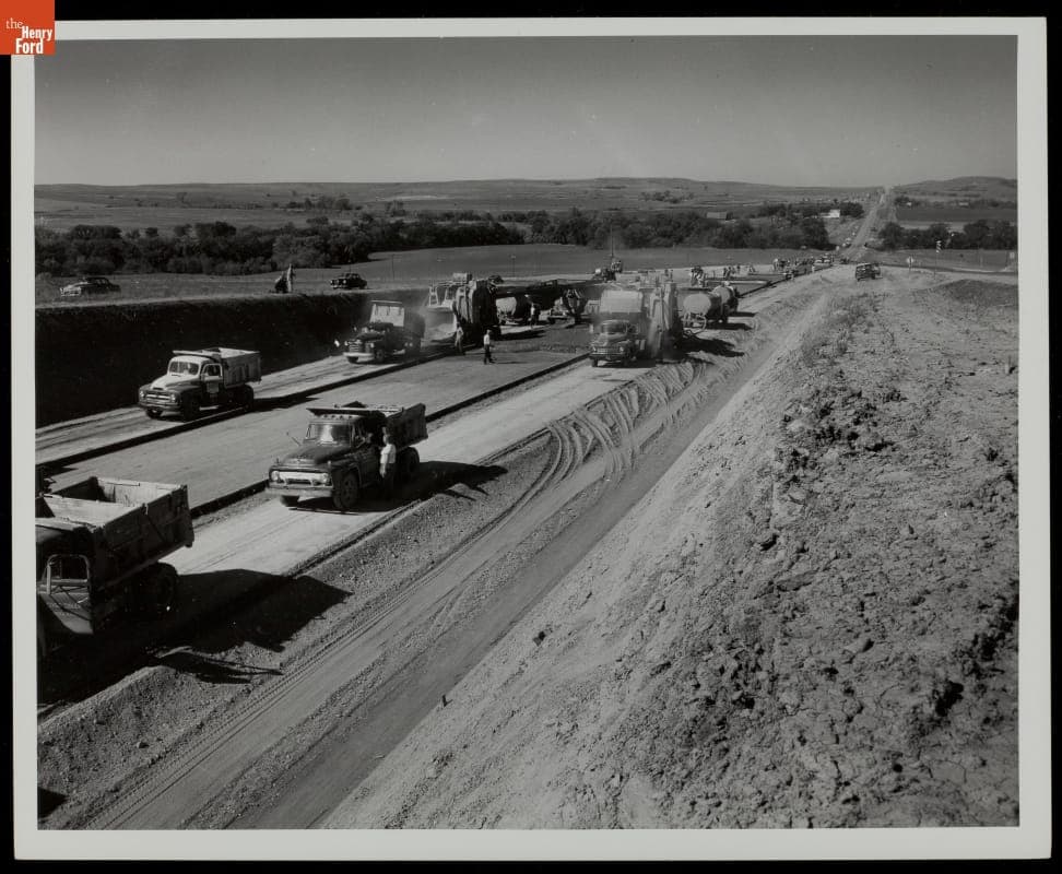 Road Construction in the Midwestern United States, circa 1950
