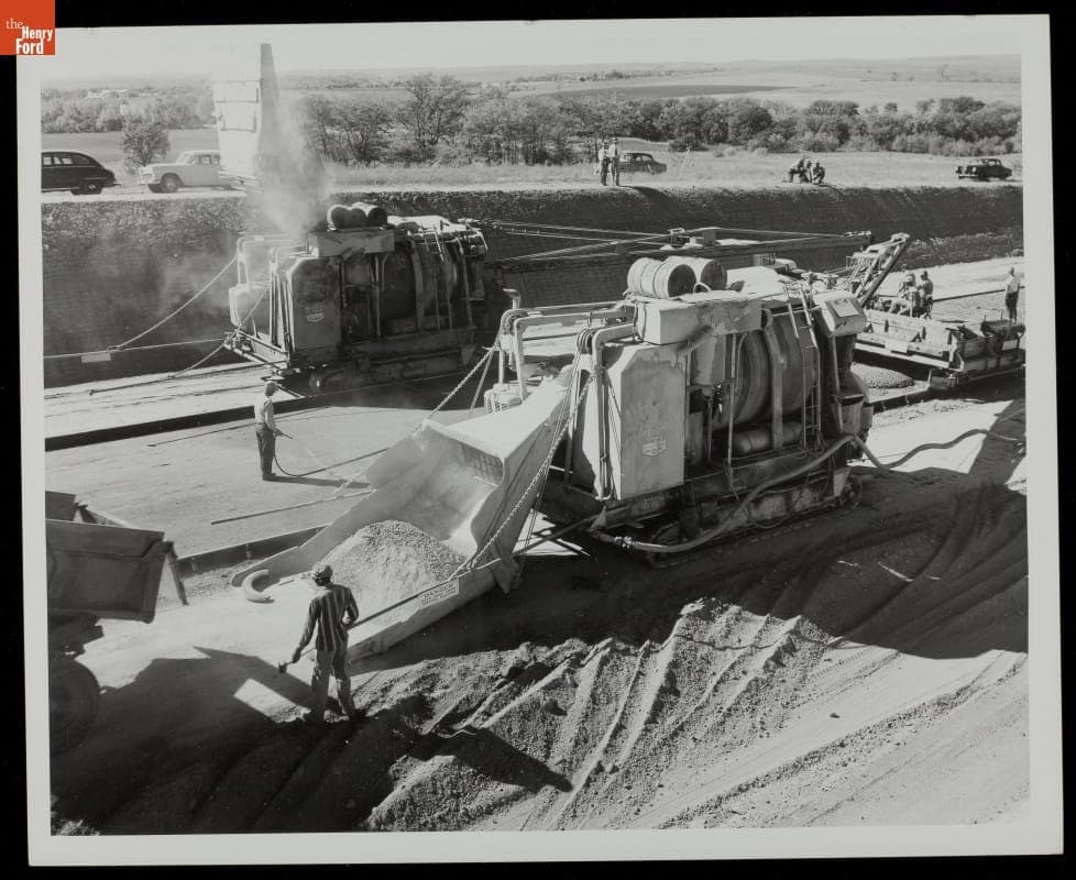 Road Construction in the Midwestern United States, circa 1950