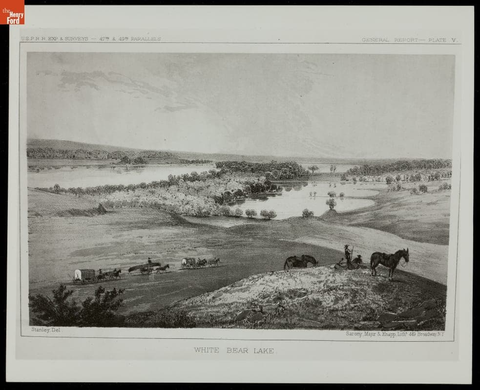 Photograph of a Lithograph, "White Bear Lake," circa 1840