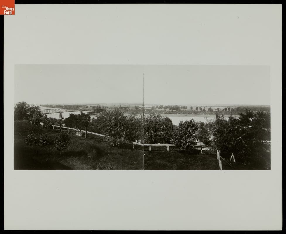 Panorama of the Missouri River at Glasgow, Missouri, 1890-1900