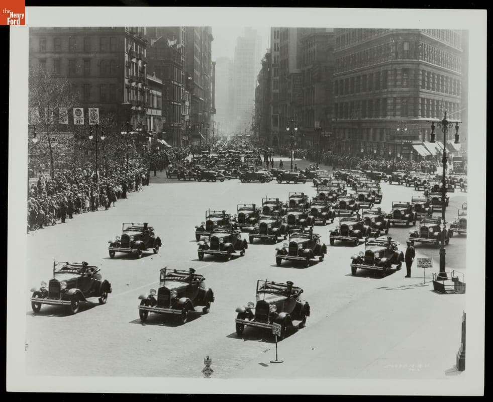 New York City Police Department Parade of Ford Model A Cars, 1931