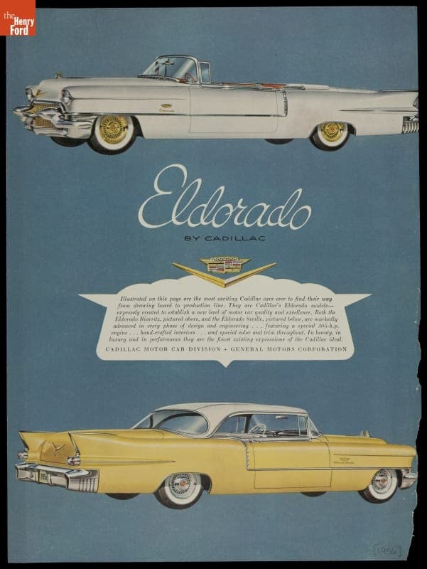 Advertisement, "Eldorado by Cadillac," 1956