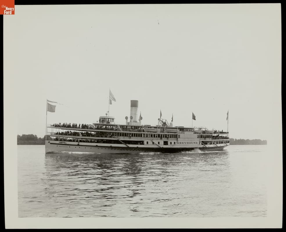 White Star Line Excursion Steamer "Greyhound" on the Detroit River, 1902-1925