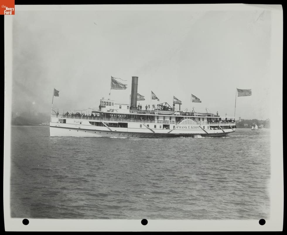 Frank E. Kirby Steamship on the Detroit River, circa 1925