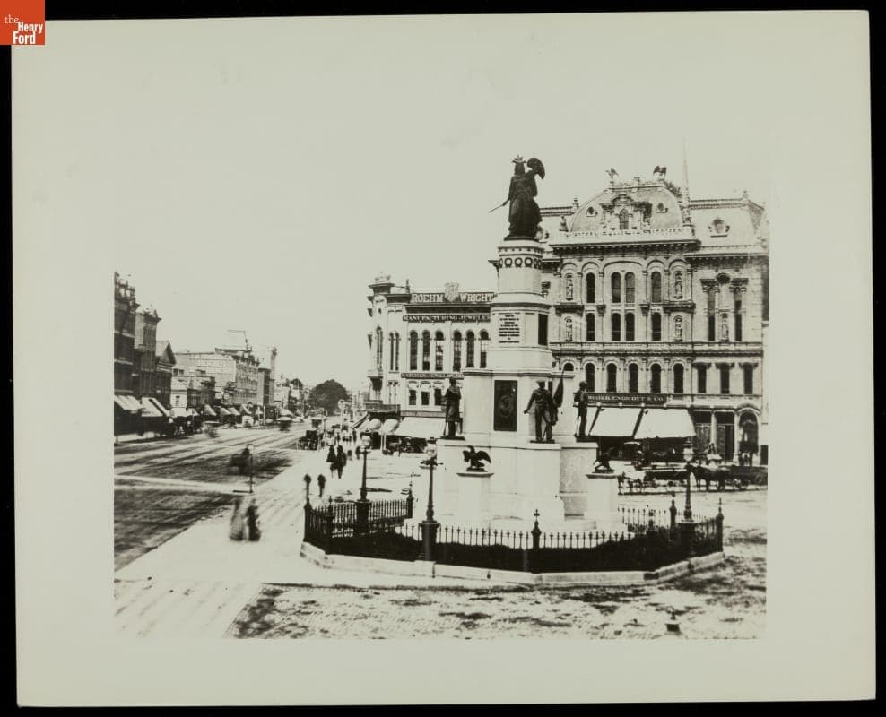 Michigan Soldiers and Sailors Monument, Detroit, Michigan, circa 1895