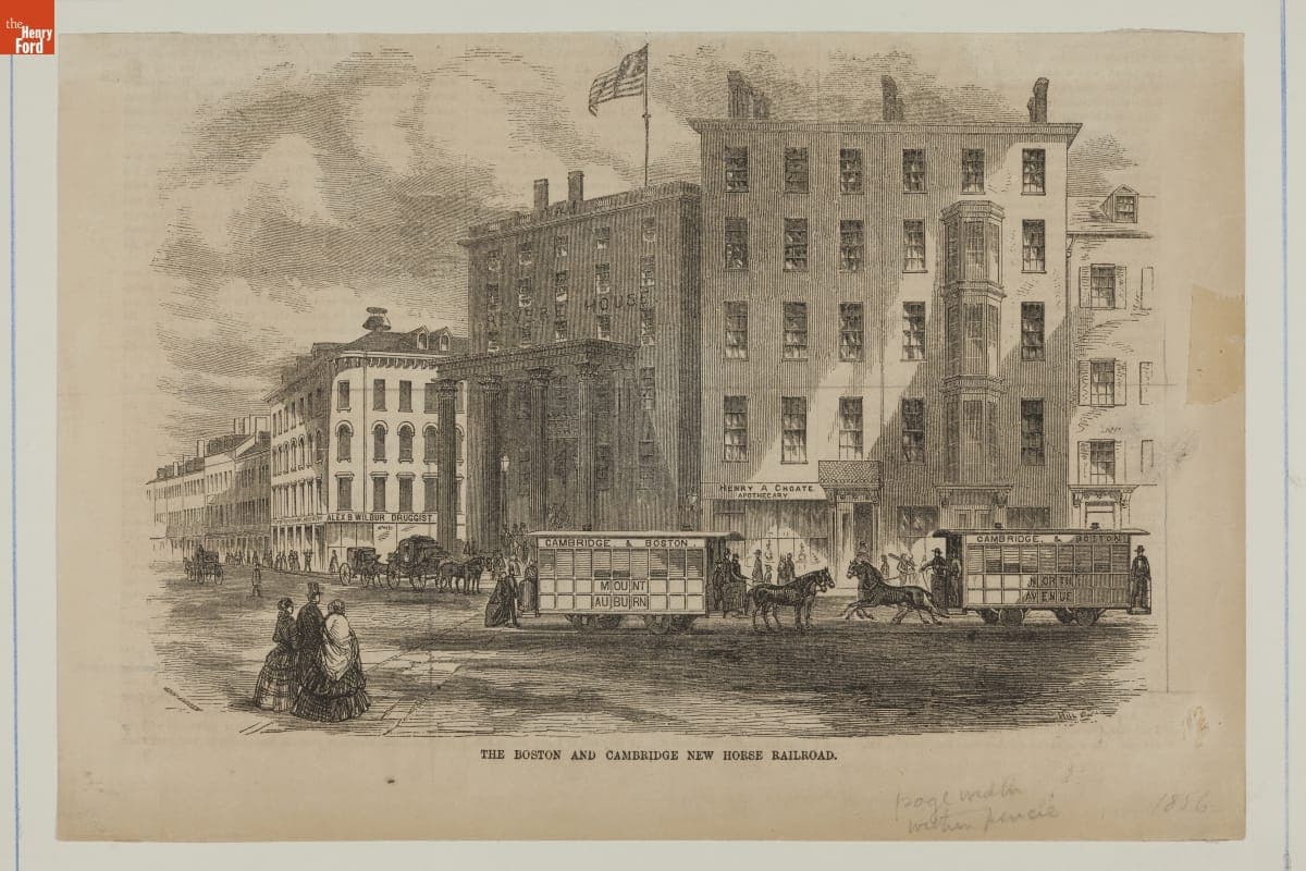 "The Boston and Cambridge New Horse Railroad," 1856