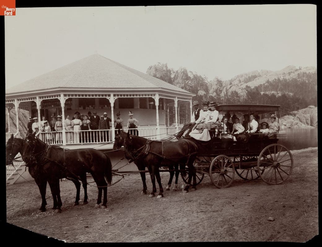 Coach to Sylvan Lake, South Dakota, circa 1900