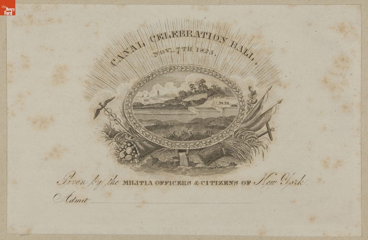 "Canal Celebration Ball Given by the Militia Officers & Citizens of New York," November 7, 1825