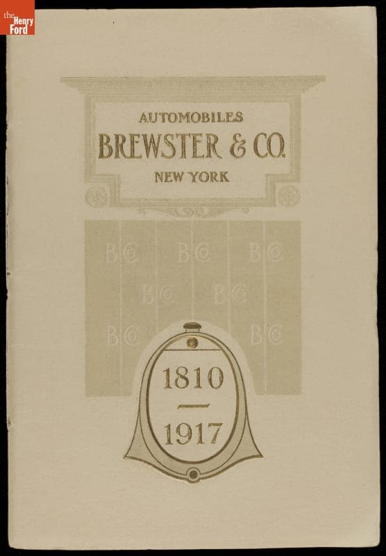 Sales Catalog for 1917 Brewster & Co. Automobiles