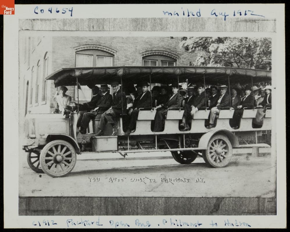 Packard Open Touring Bus, Philmont, New York, circa 1912