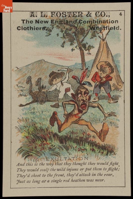 Trade Card for Men's and Children's Suits, A. L. Foster & Co., "Exultation," 1882