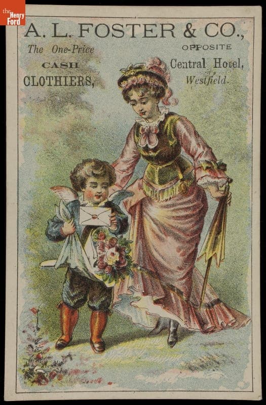 Trade Card for Men's and Children's Overcoats, A. L. Foster & Co., 1880-1900