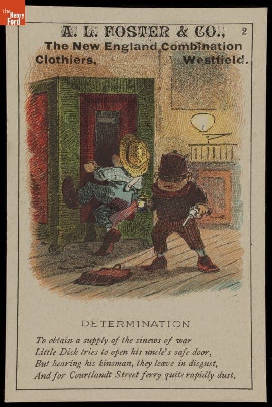 Trade Card for Men's and Children's Suits, A. L. Foster & Co., 1880-1900