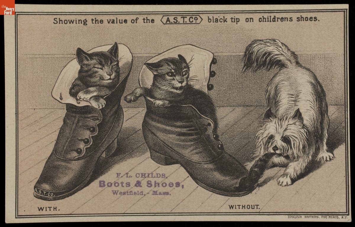 Trade Card for Children's Leather Shoe Tips, American Shoe Tip Co., 1870-1900