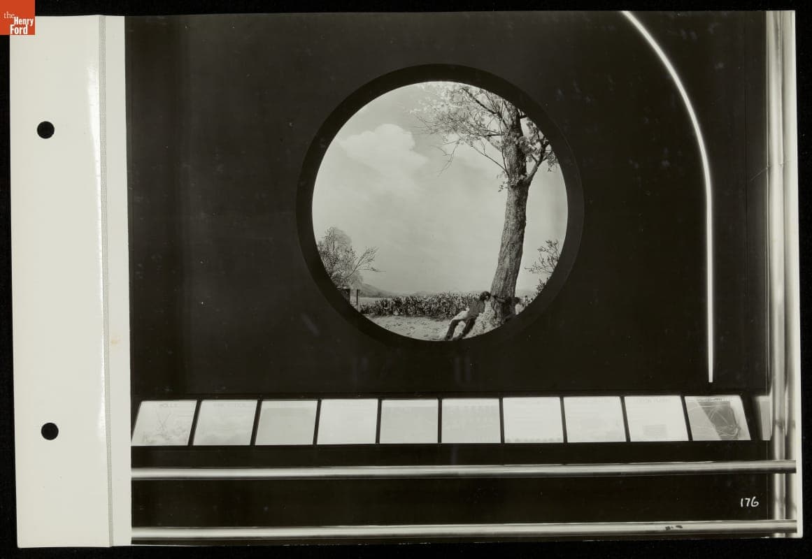 Diorama of Cotton Production, inside the Court of Nations, Ford Building, California Pacific International Exposition, 1935