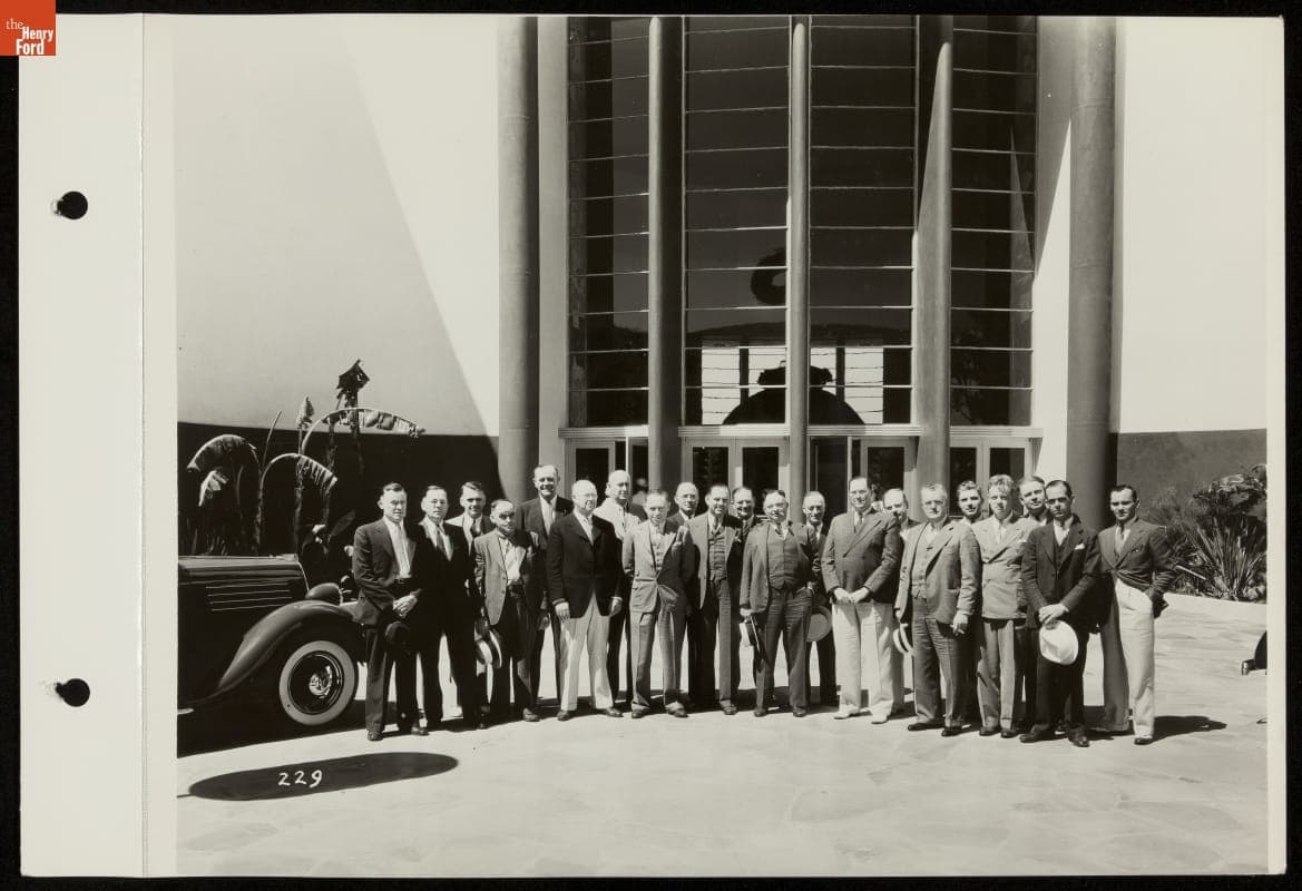 Ford Dealers inside Central Courtyard of the Ford Building, California Pacific International Exposition, San Diego, 1935