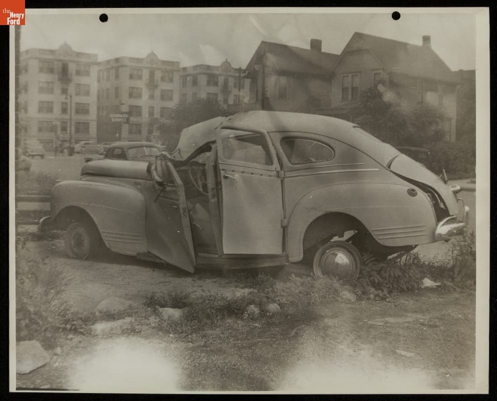 Sedan Damaged in an Accident, 1930-1945