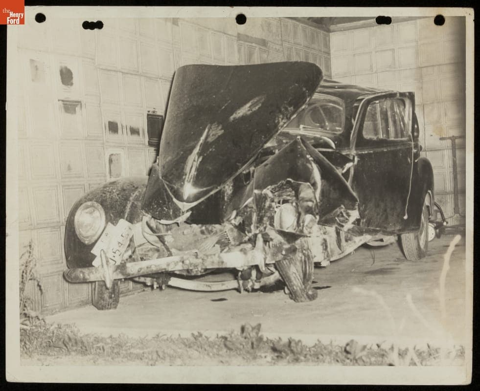 Damaged Car Following an Accident, 1940