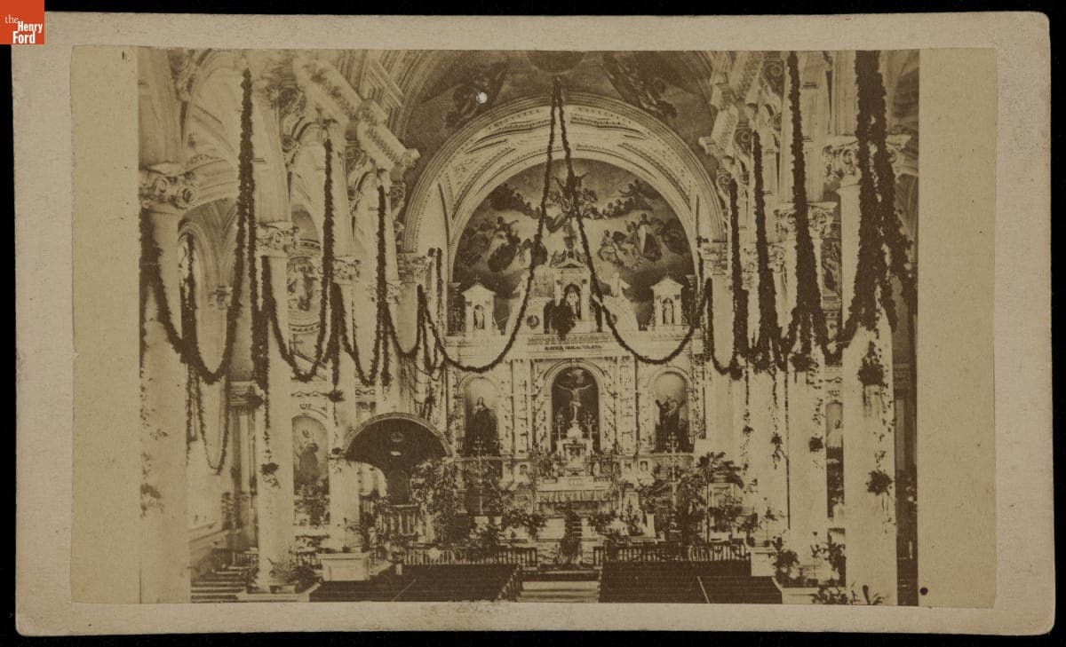 Interior of a Church, Possibly Boston, Massachusetts, circa 1885