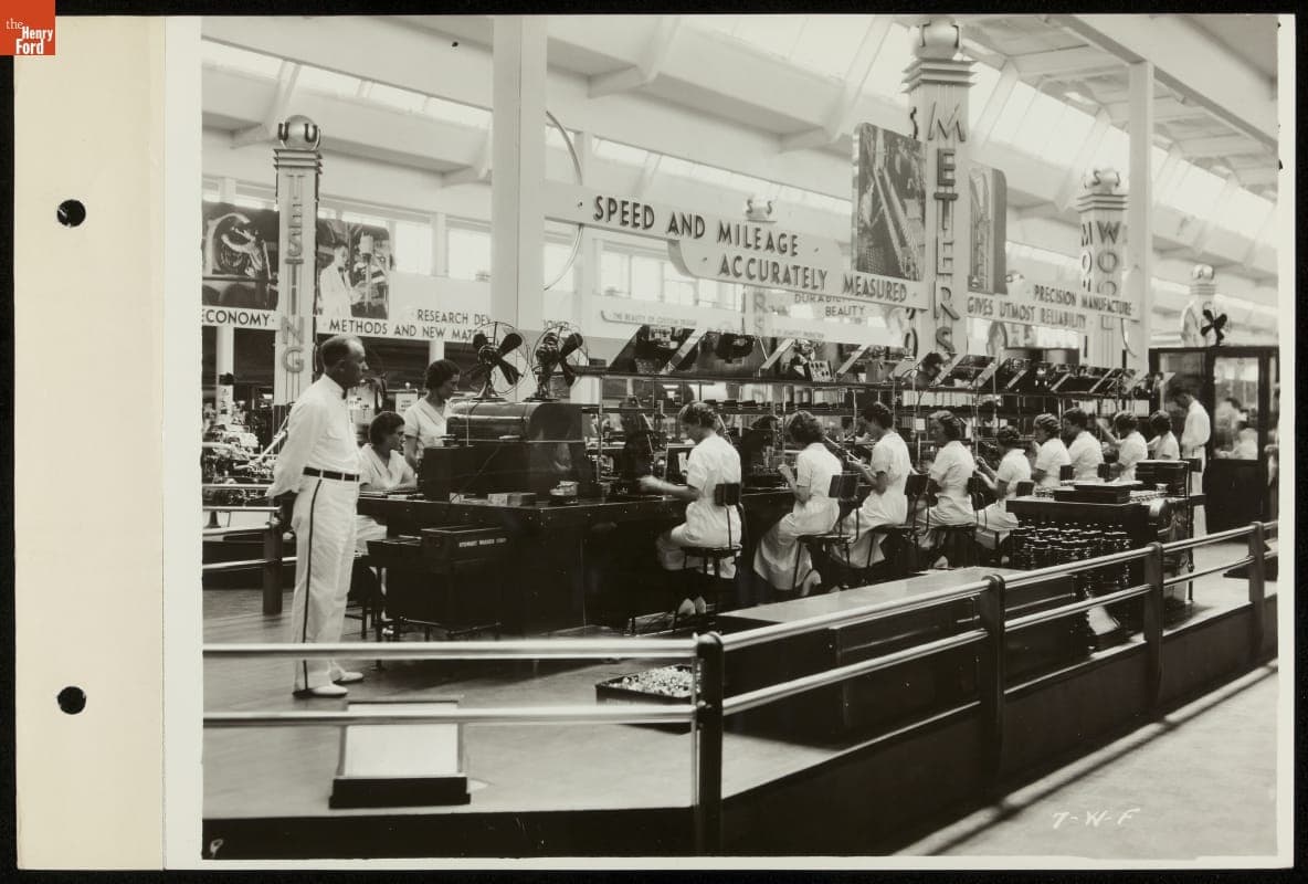 Stewart-Warner Speedometer Exhibit, Ford Exhibition Building, Century of Progress International Exposition, Chicago, Illinois, 1934