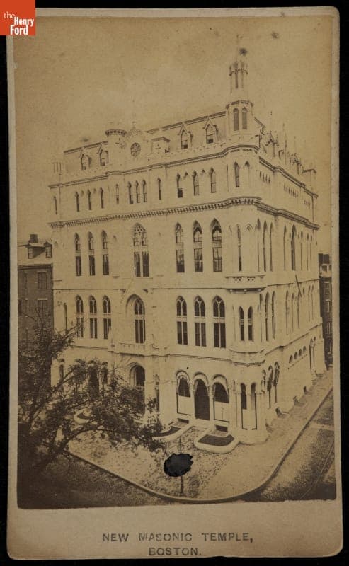 "New Masonic Temple, Boston," circa 1870
