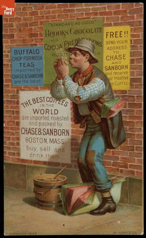 Trade Card for Chase & Sanborn Coffee, Boston, Massachusetts, 1886