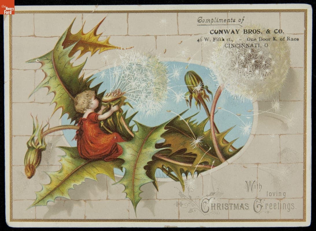 Trade Card for Conway Brothers & Co., 1880-1900 "With Loving Christmas Greetings"
