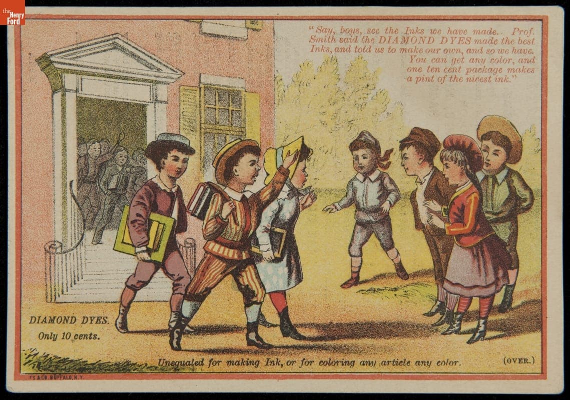 Trade Card for Diamond Dyes Company, 1880-1890