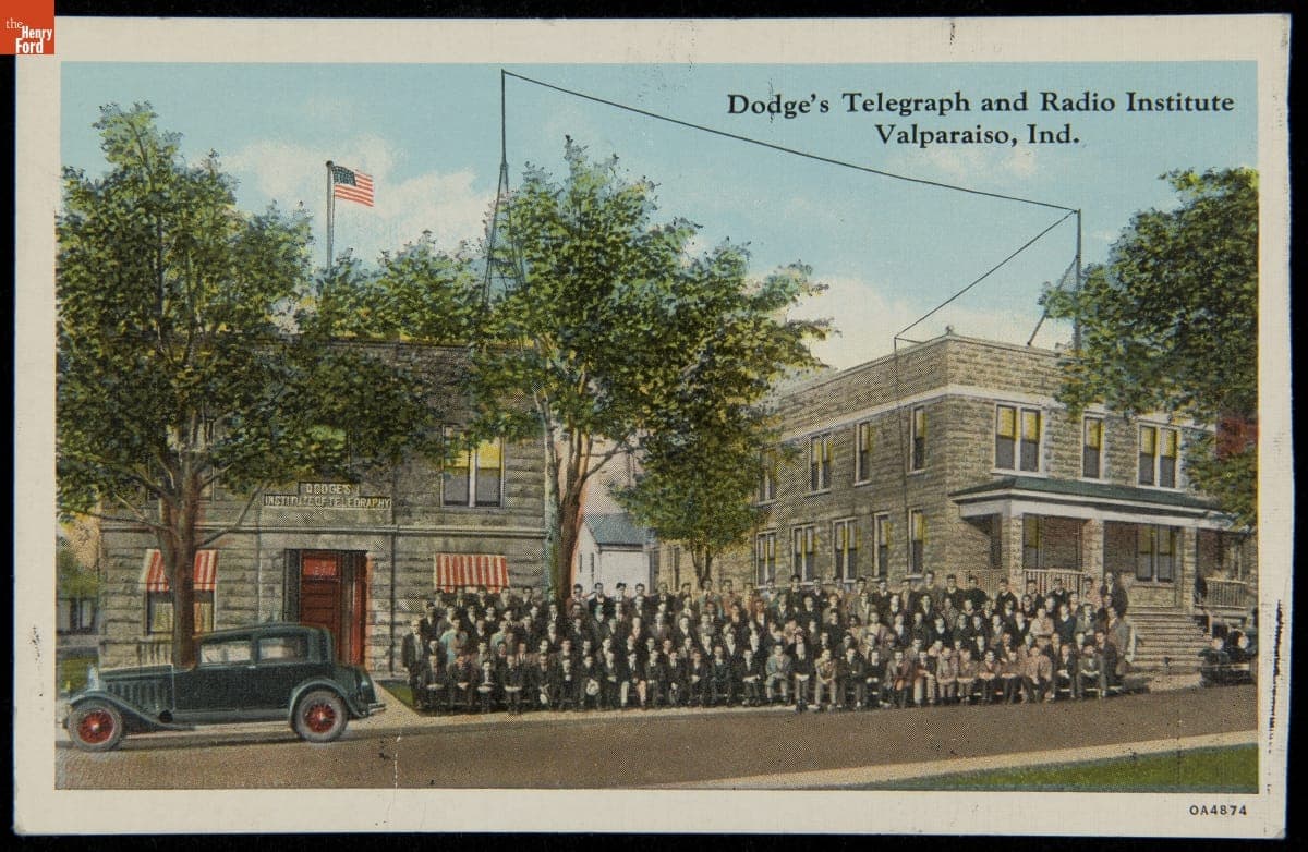 Trade Card for Dodge's Telegraph & Radio Institute, 1910-1920
