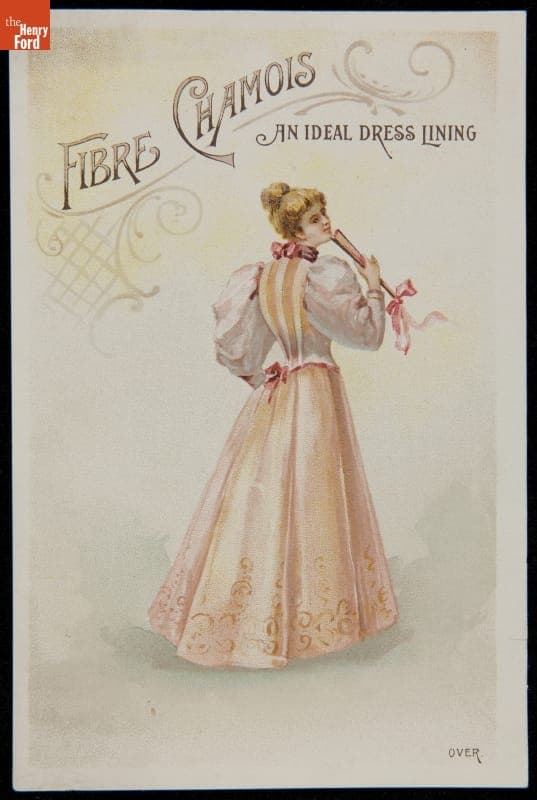Trade Card for D. McCarthy & Sons Department Store, "Fibre Chamois: An Ideal Dress Lining," circa 1900