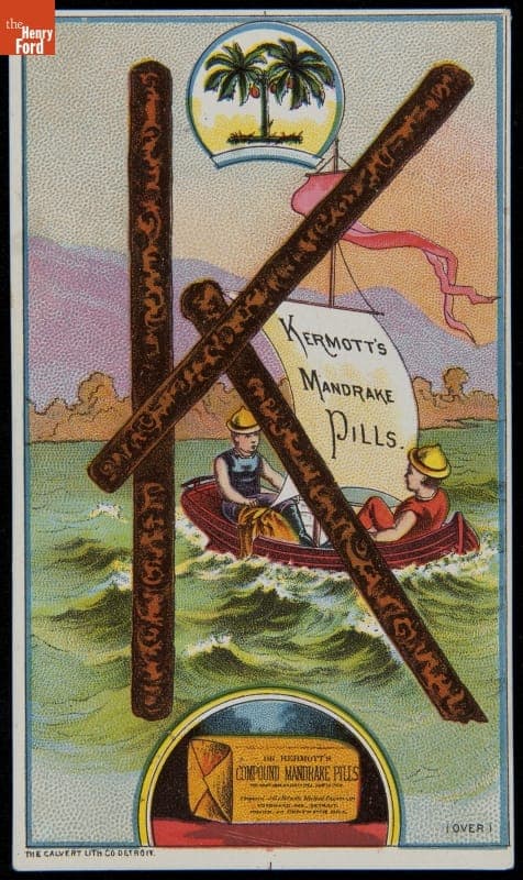 Trade Card for Kermott's Compound Mandrake Pills, 1880-1900