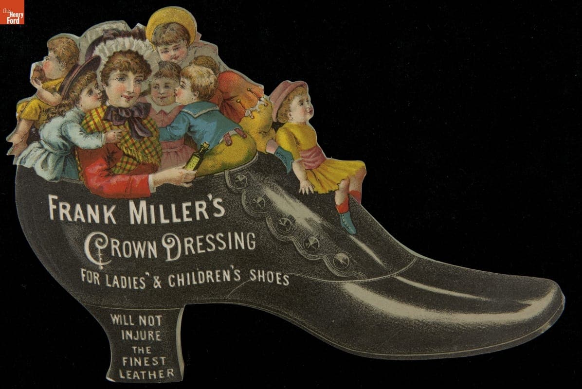 Trade Card for Frank Miller's Crown Dressing, 1880-1900