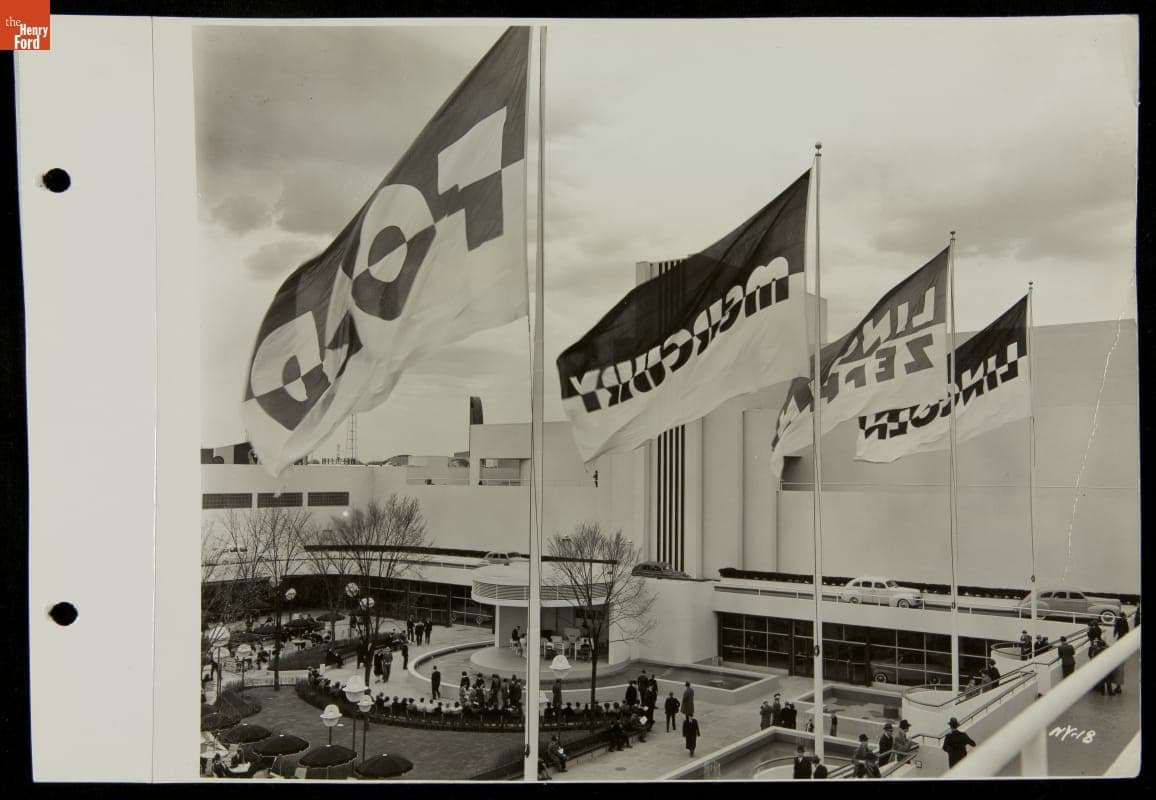 Opening Day, Ford Exposition Building and Garden Court, New York World's Fair, 1939