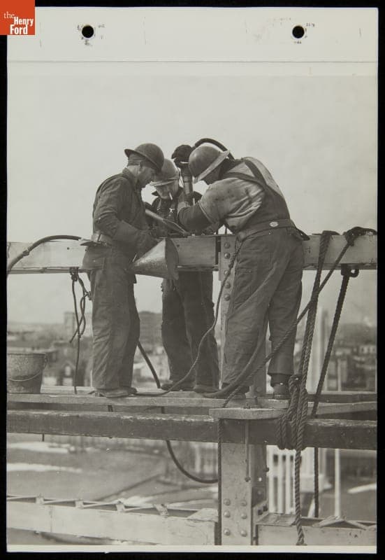 Close-Up of Men Riveting, Ford Exposition, New York World's Fair, 1940