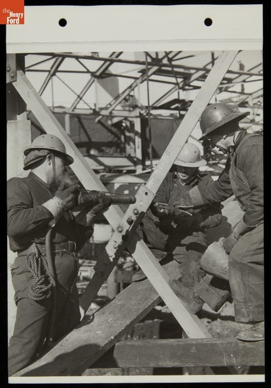 Close-Up of Men Riveting, Ford Exposition, New York World's Fair, 1940
