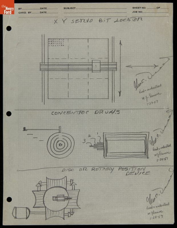 Unimate Parts Drawing, 1957