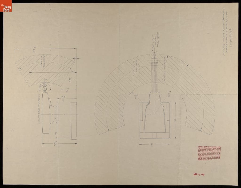 Unimate Installation Drawings, 1962
