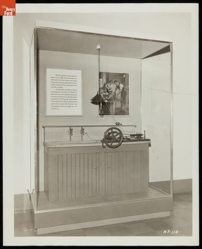 Engine on the Sink Display at Ford Exhibit Building, New York World's Fair, 1939-1940