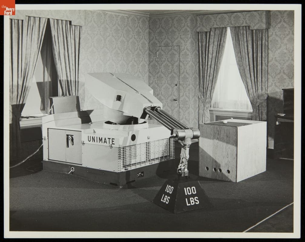 Unimate Industrial Robot Lifting 100 Pounds, circa 1962