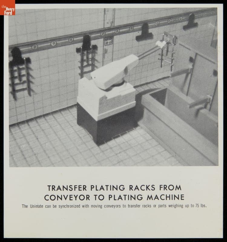 Model of a Unimate Industrial Robot Transferring Plating Racks, circa 1964