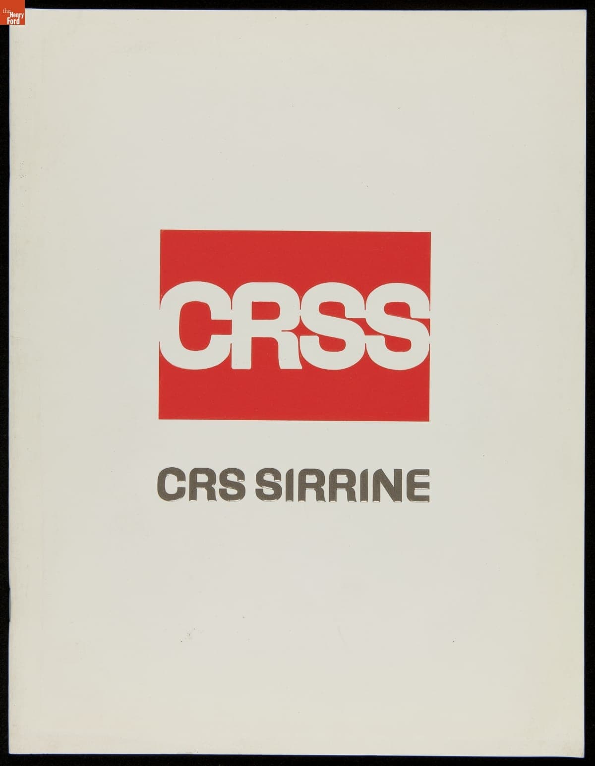 CRS Sirrine Brochure, "CRSS," 1984
