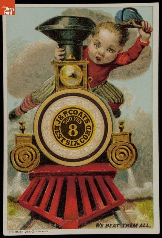 Trade Card for Six Cord Sewing Thread, J. & P. Coats, 1881