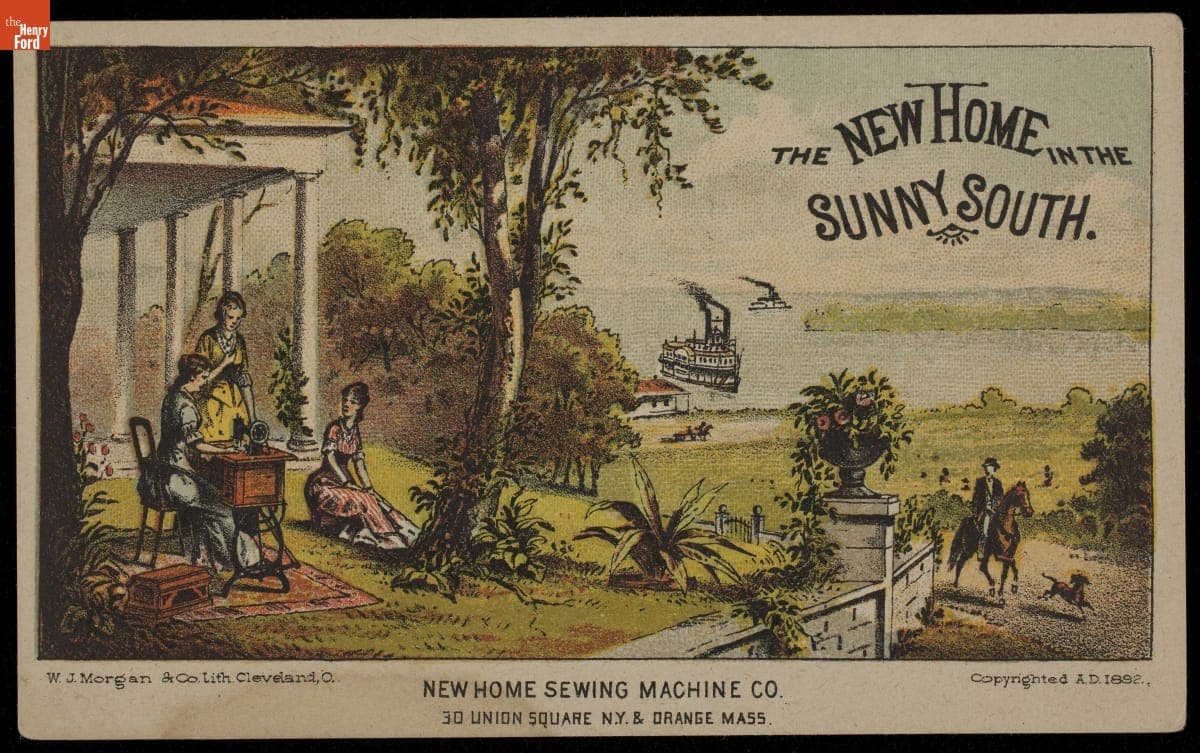 Trade Card for the Light Running New Home Sewing Machine, New Home Sewing Machine Co., 1882