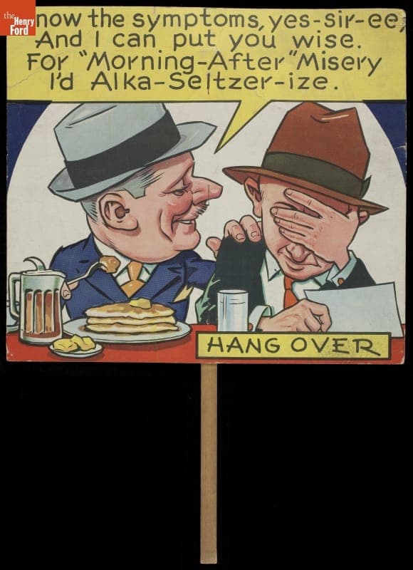 Fan Advertising Alka-Seltzer, circa 1933