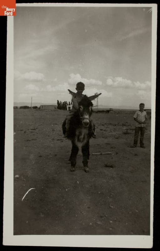 Bobby Unser Collection--Photographs--Family--Burro, Donkey, Dog--Item13