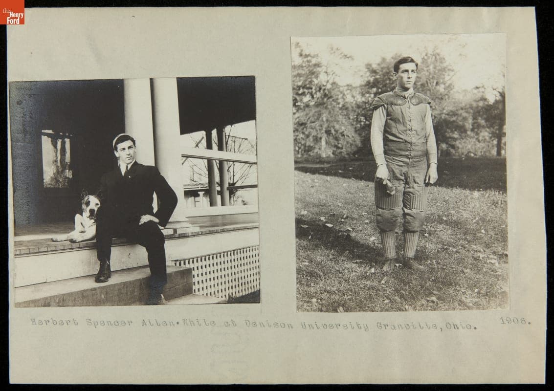 Herbert Spencer Allen White at Denison University, Granville, Ohio, 1906