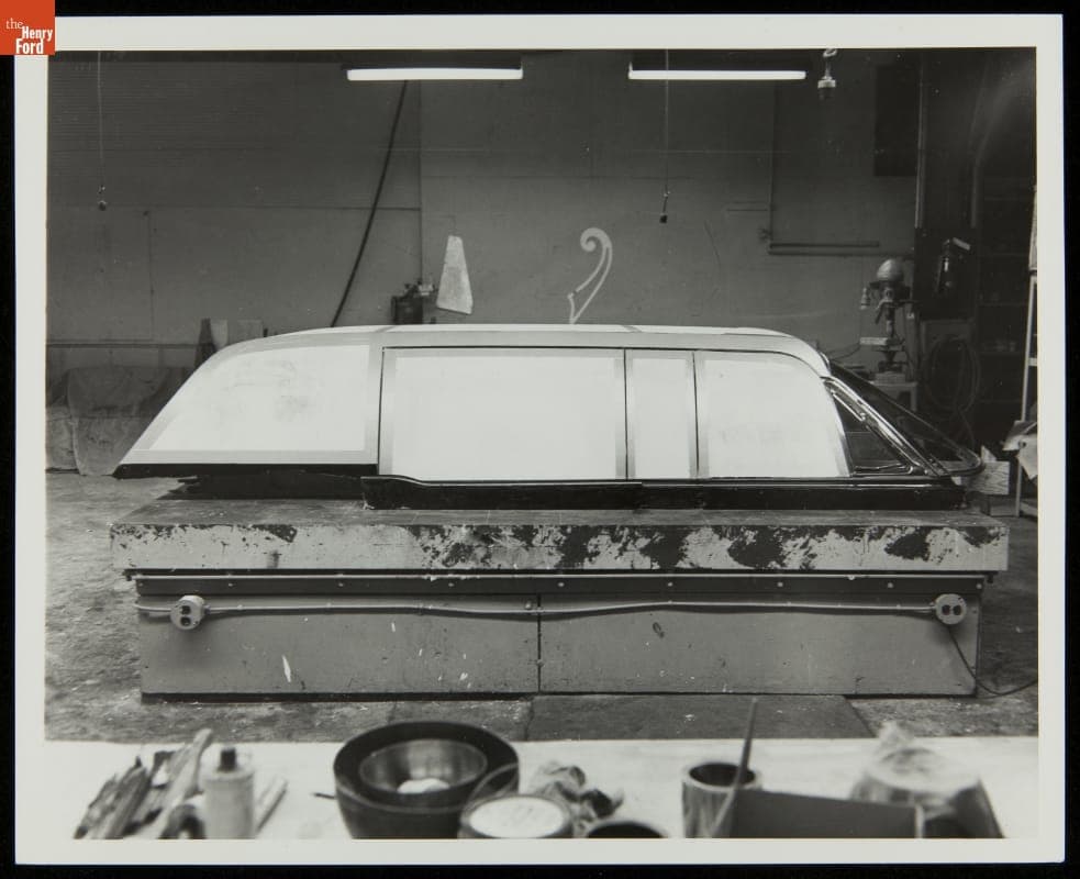1961 Lincoln Continental Presidential Limousine Mockup Top during "Quick Fix," 1964
