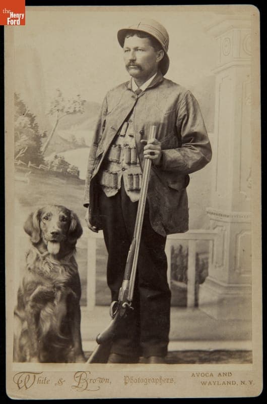 A Hunter with His Dog, circa 1885